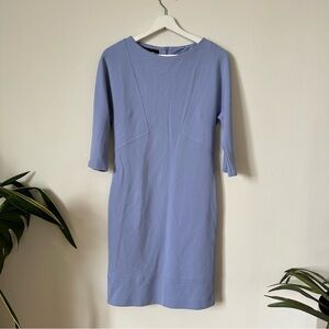 Les Copains Lavender Sheath Dress Stretch Knee Length Crew Neck Size 42
